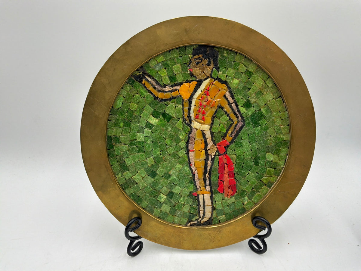 MCM Mosaic & Brass Wall Decor