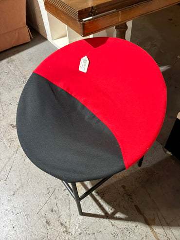 Red Black Round Childs Chair