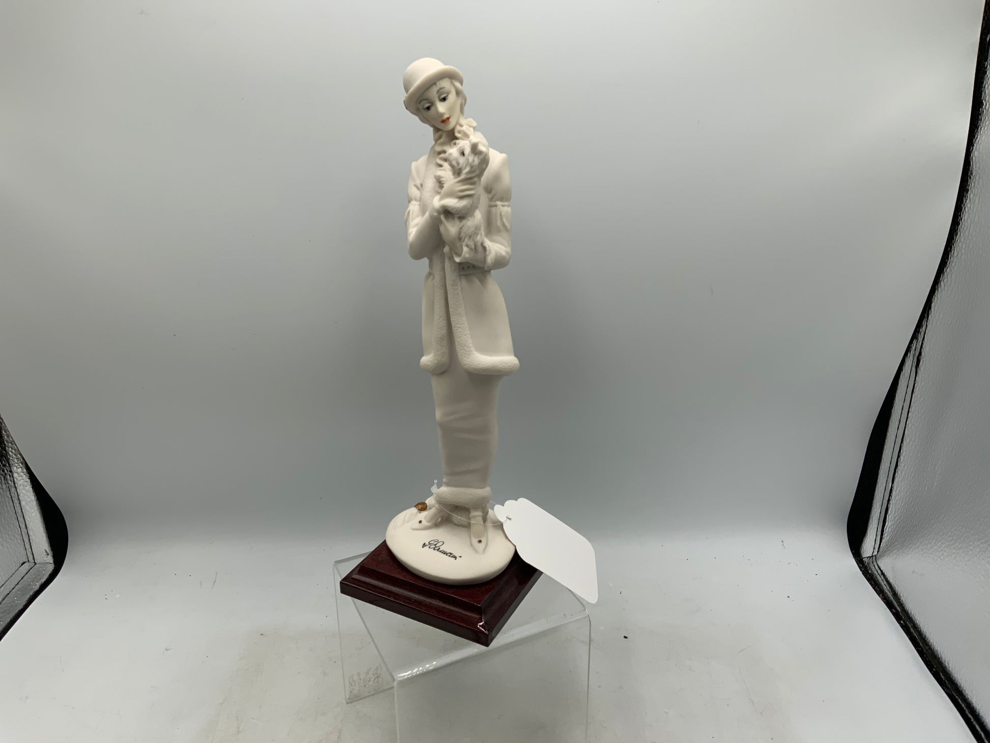 Guiseppe Armani Woman with Dog Figurine