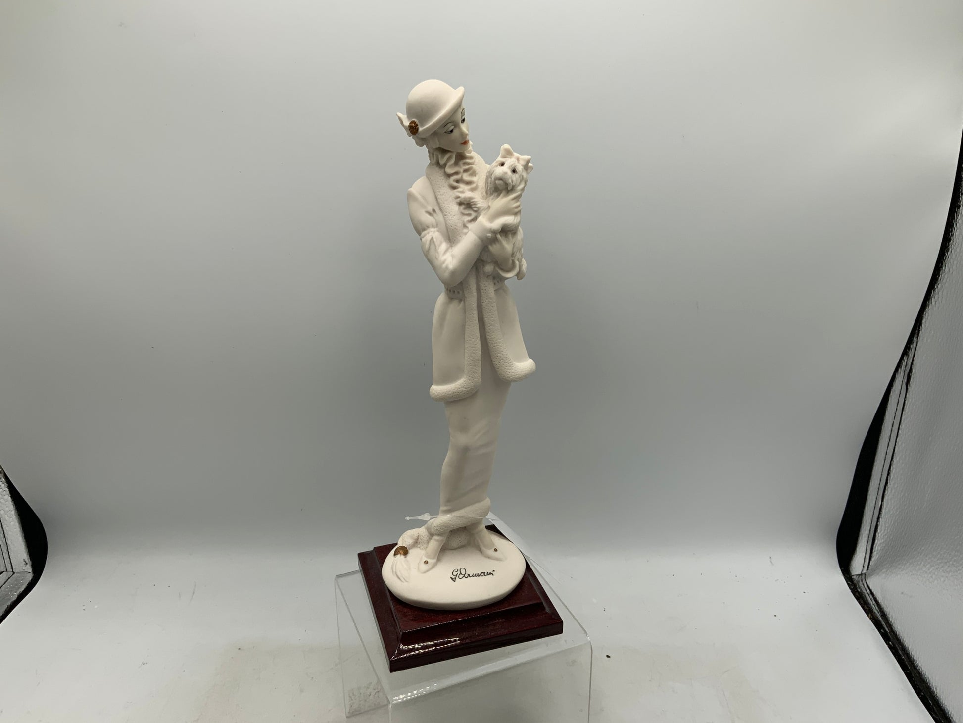 Guiseppe Armani Woman with Dog Figurine