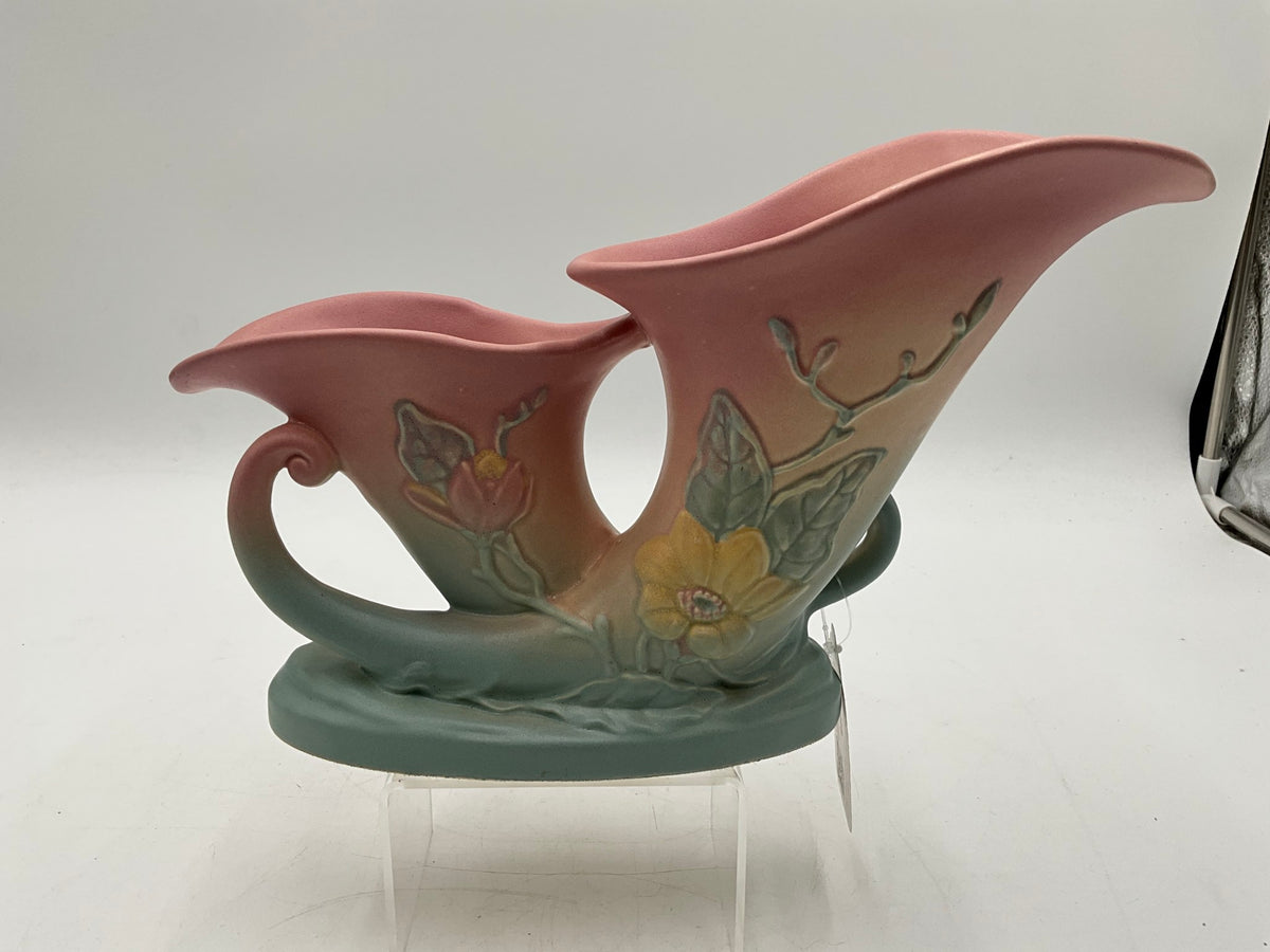 Vtg Hull Double Cornucopia Vase