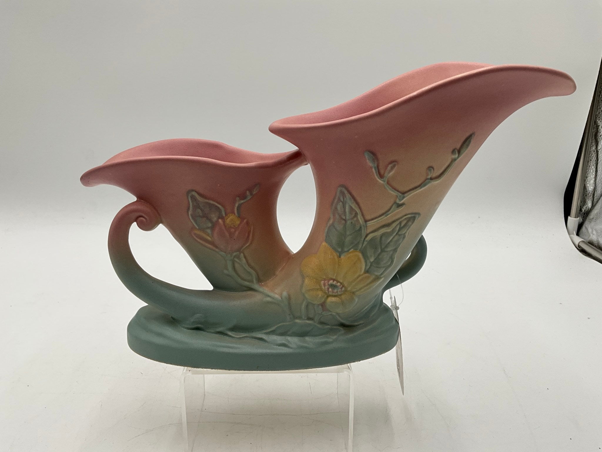 Vtg Hull Double Cornucopia Vase