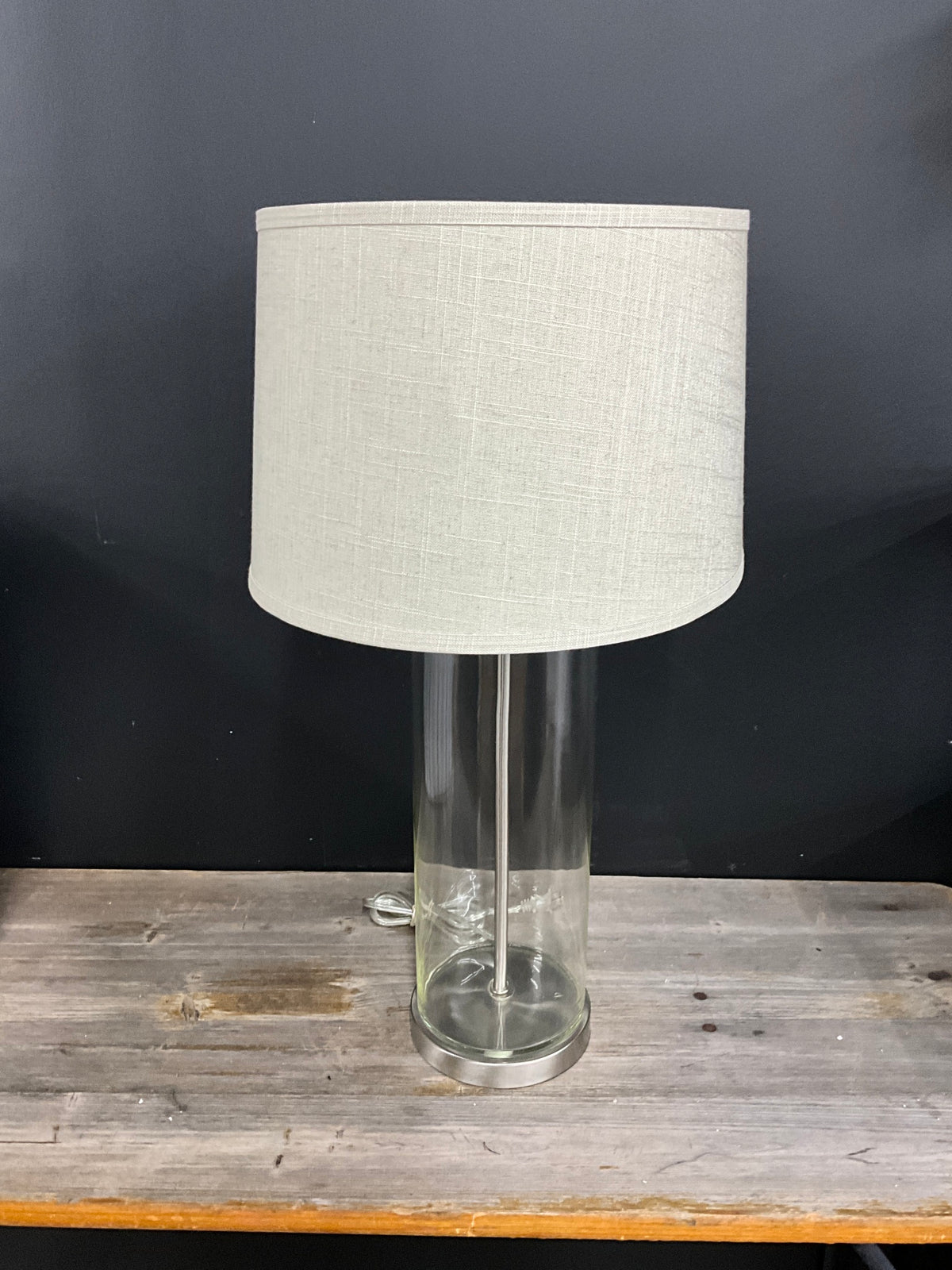 Silver & Glass Lamp