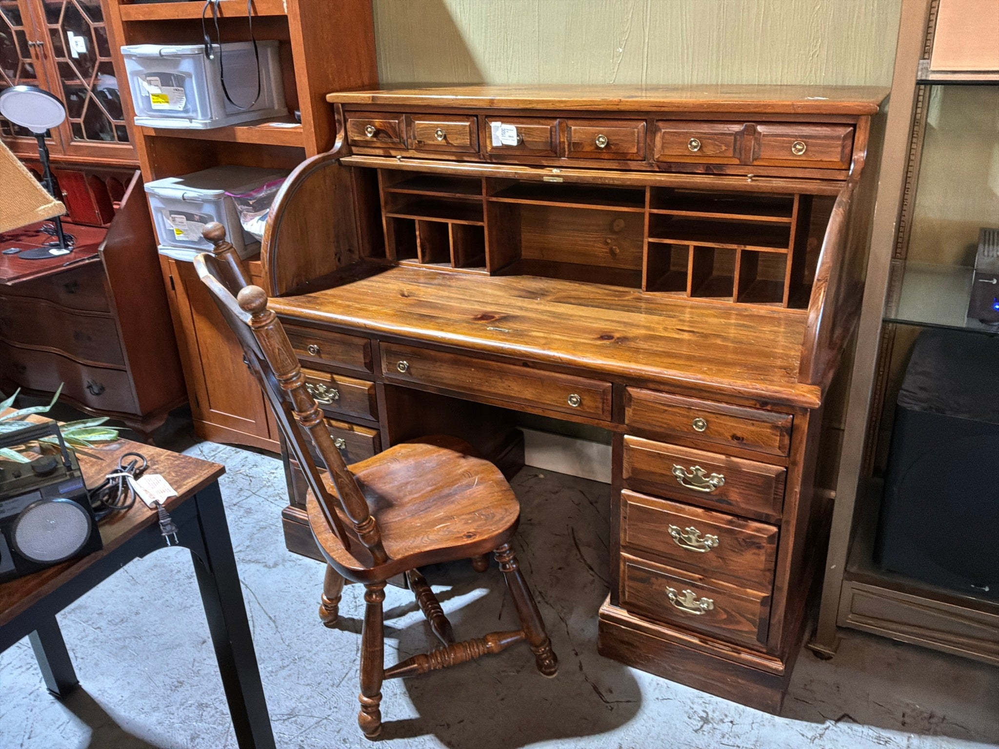 Rolltop Desk W/ Chair