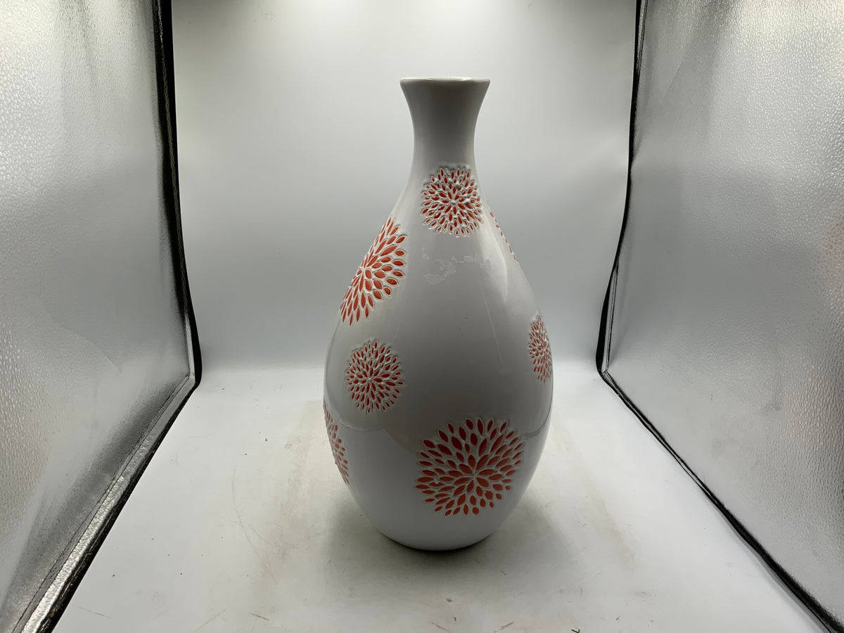 Orange / White Vase