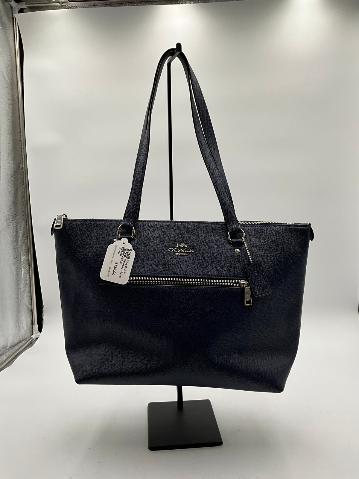Navy Coach Handbag - Retail: $200
