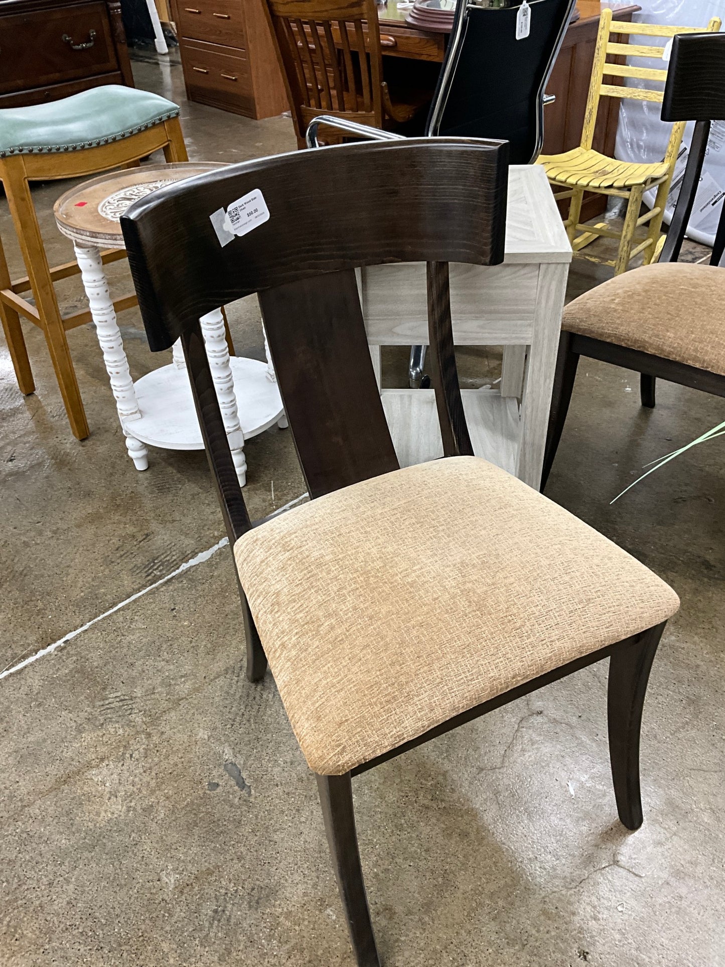 Dark Wood Side Chair