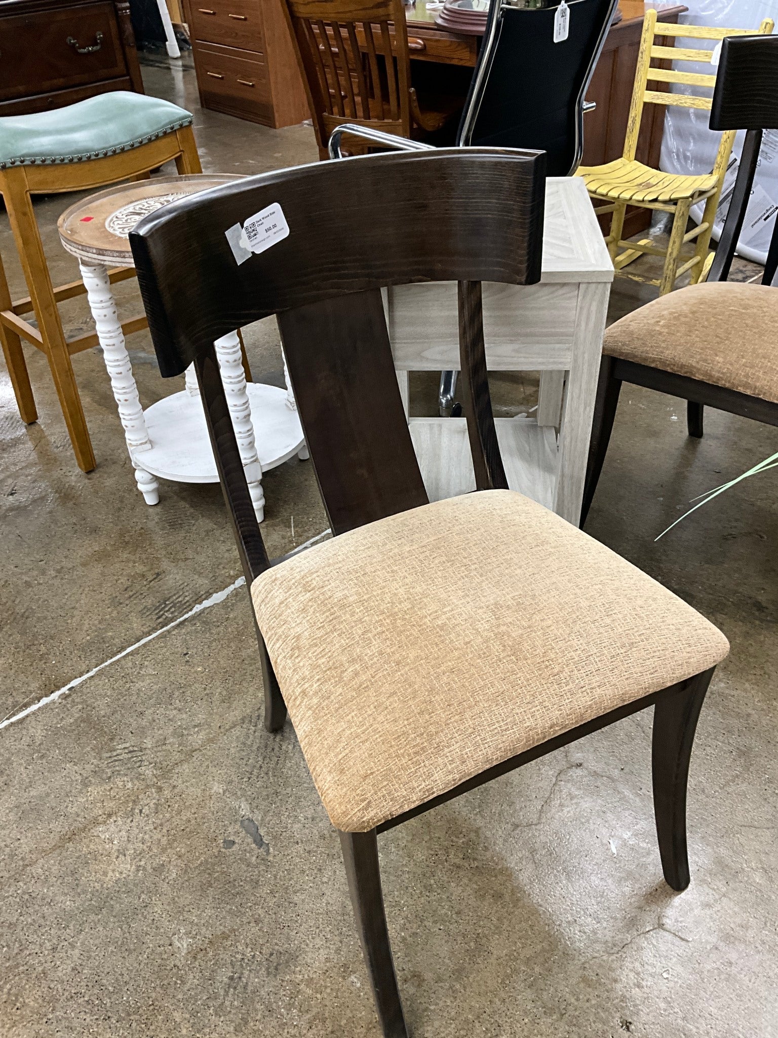 Dark Wood Side Chair