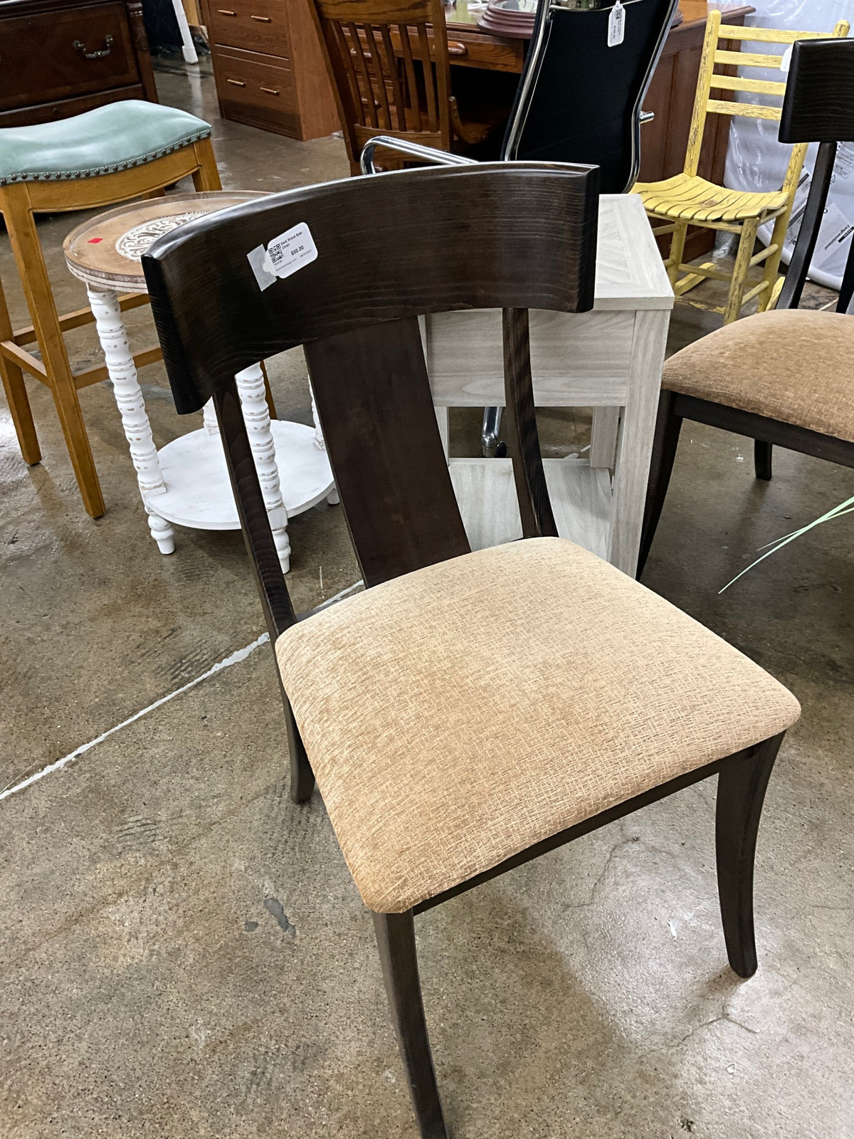 Dark Wood Side Chair
