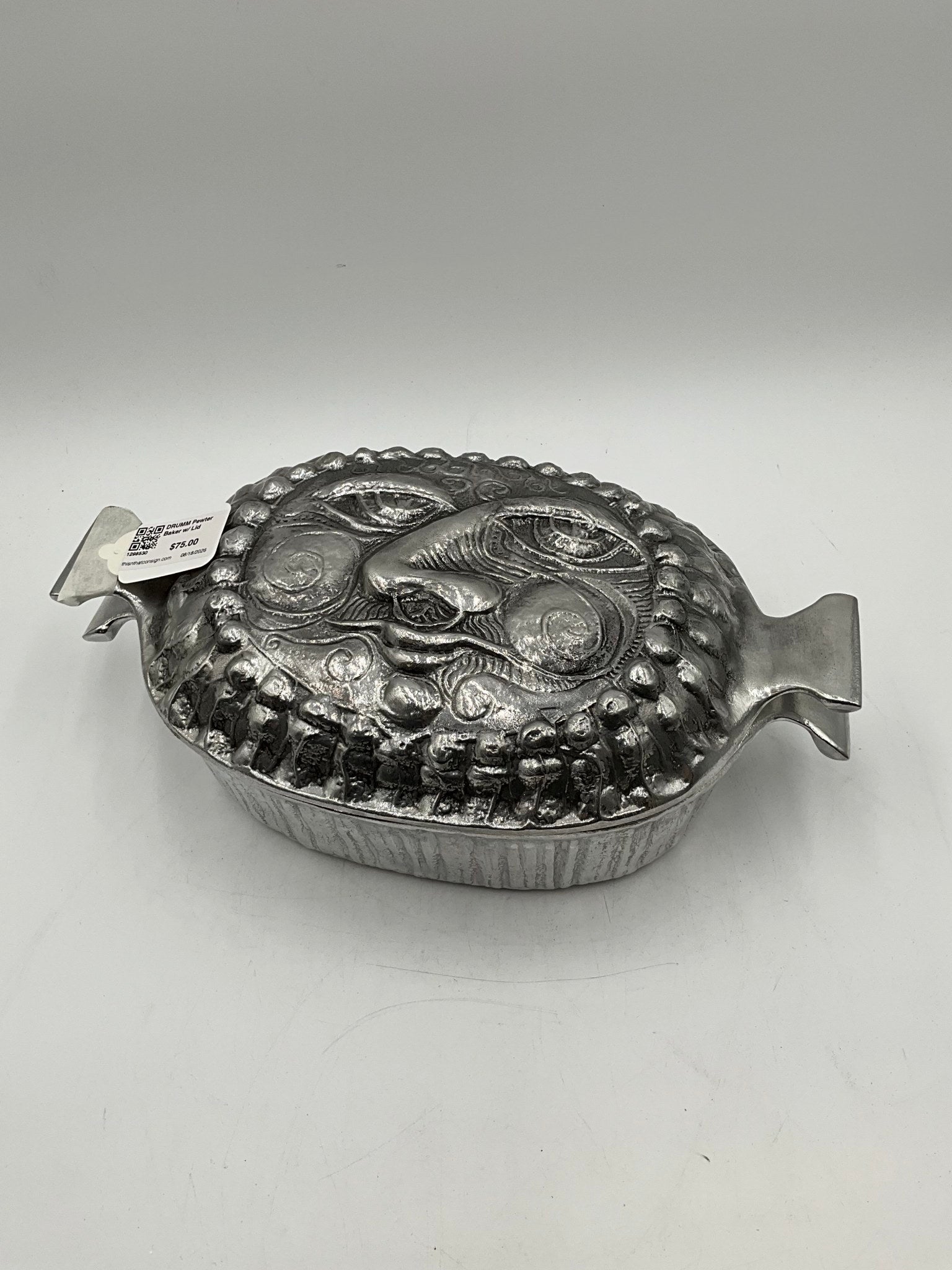 DRUMM Pewter Baker w/ Lid