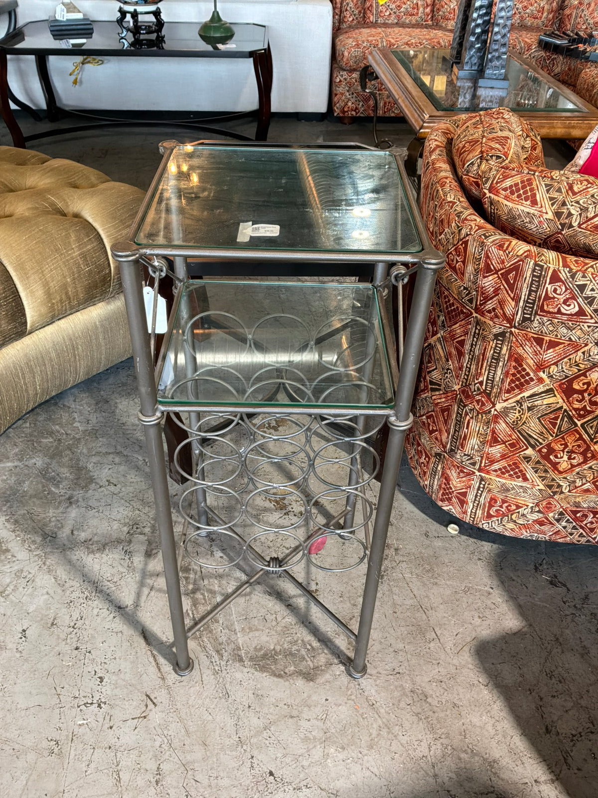 Wine Rack Glass Table