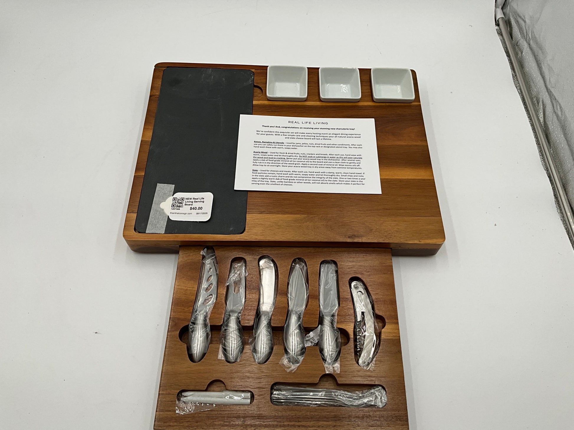 NEW Real Life Living Serving Board