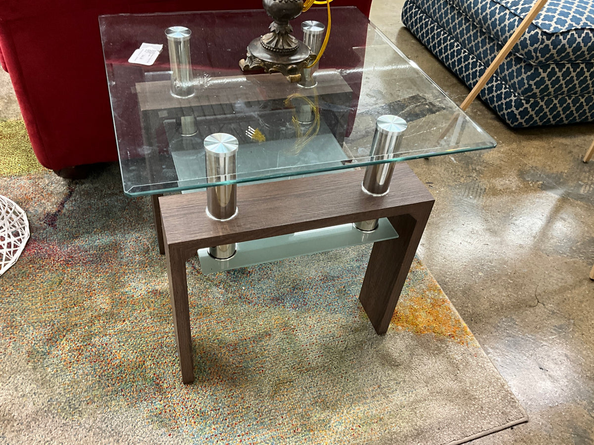 Modern Glass End Table