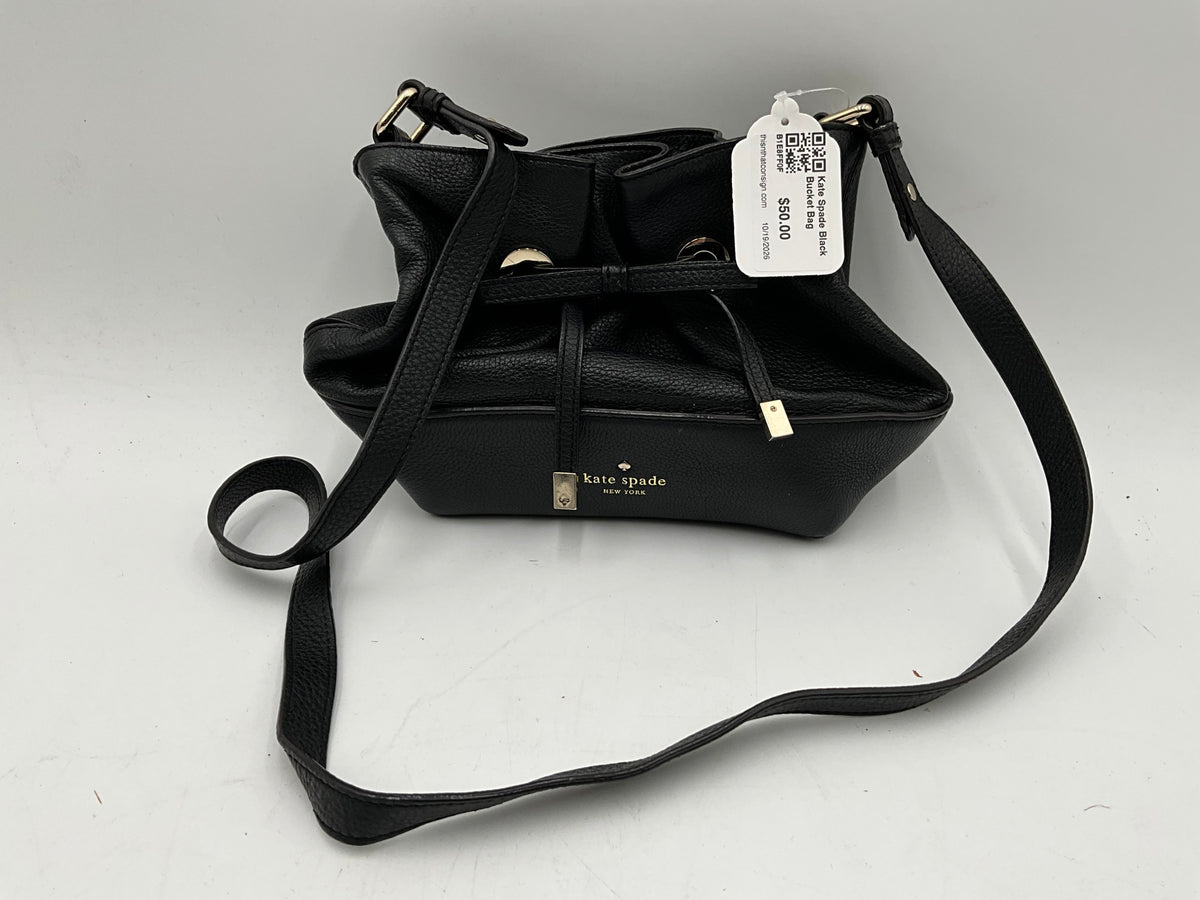 Kate Spade Black Bucket Bag