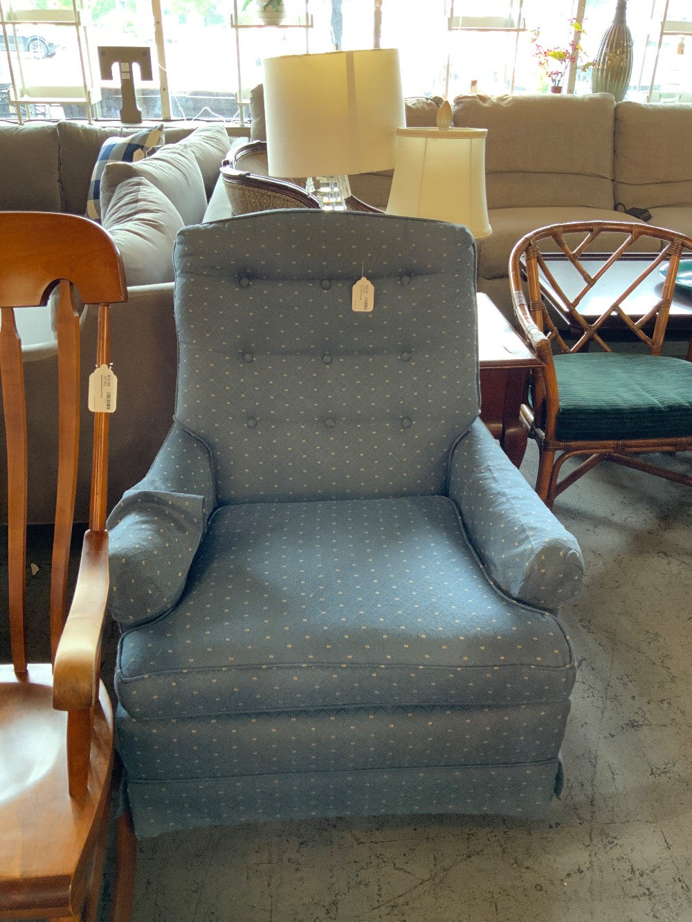 Blue Swivel Rocker