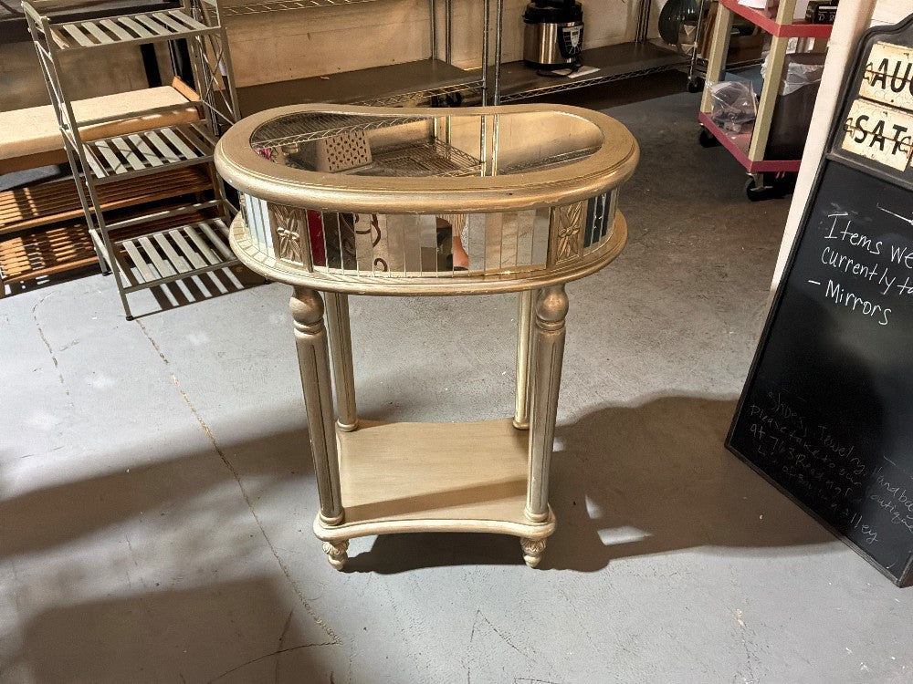 Sm Mirrored End Table