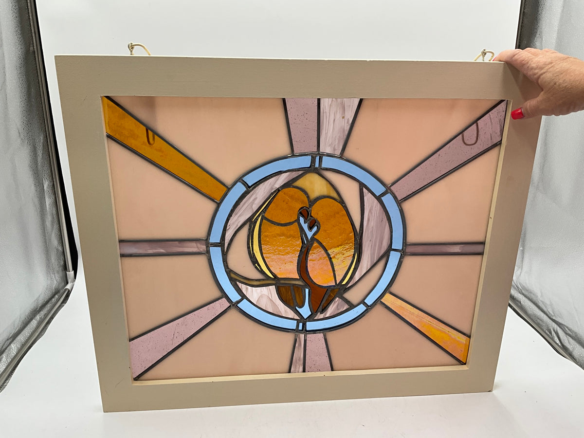 Framed Stain Glass Wall Decor