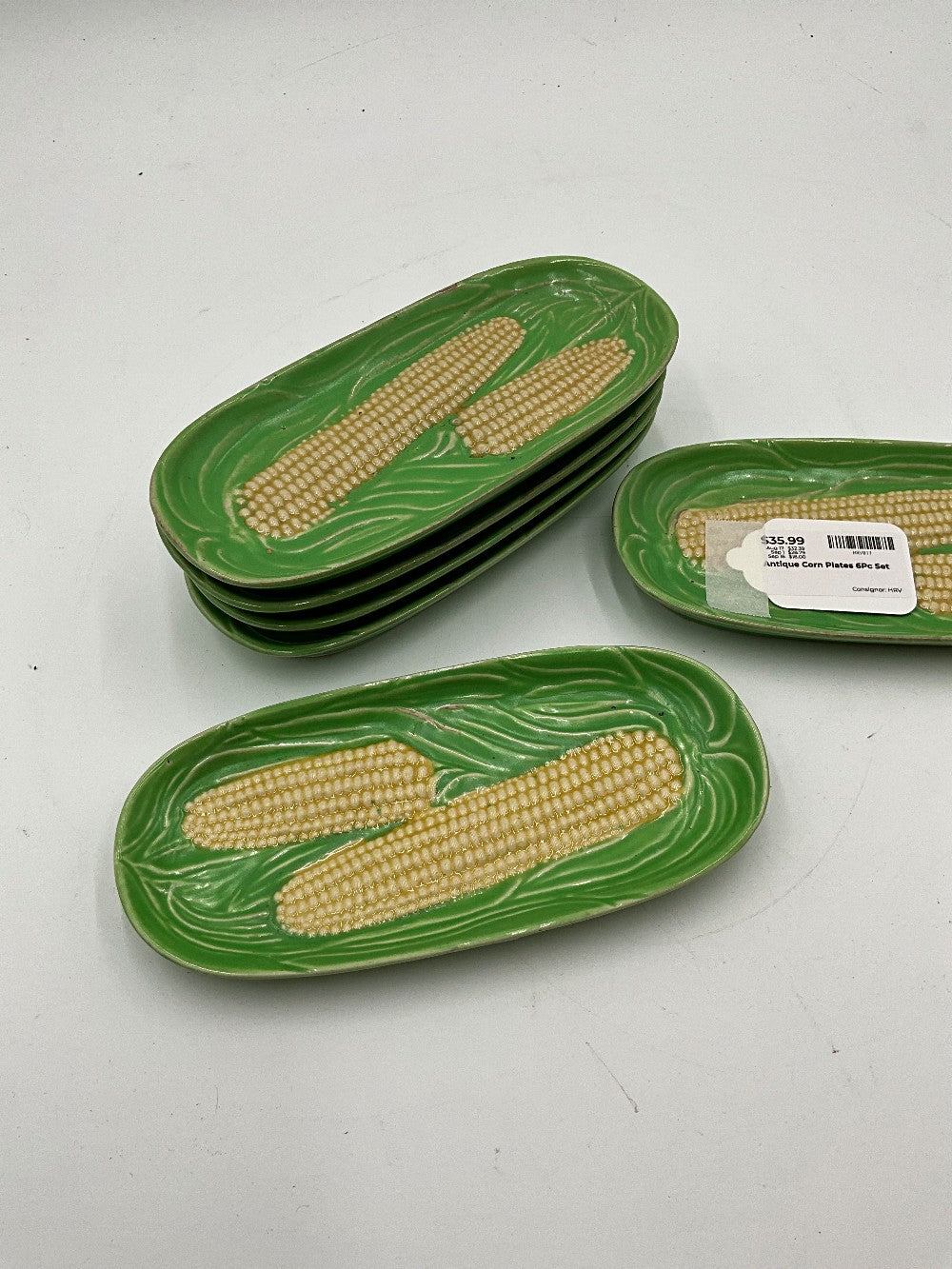 Antique Corn Plates 6Pc Set