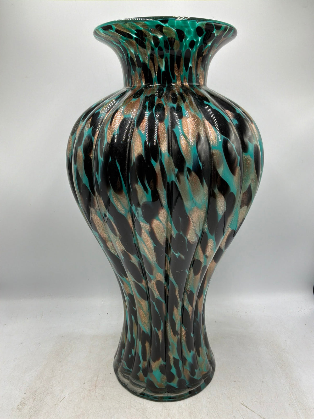 Blue / Brown Glass Vase