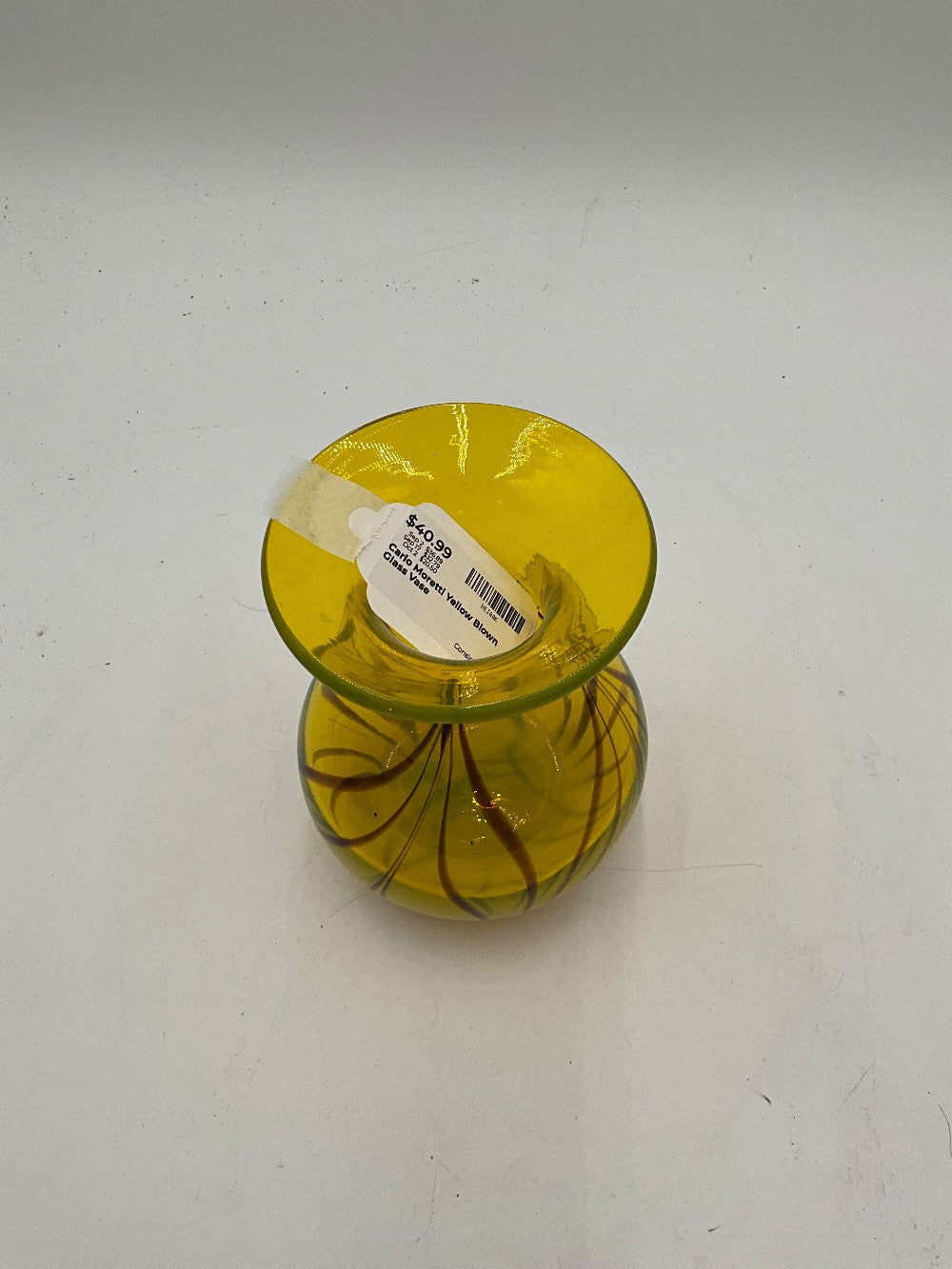 Carlo Moretti Yellow Blown Glass Vase