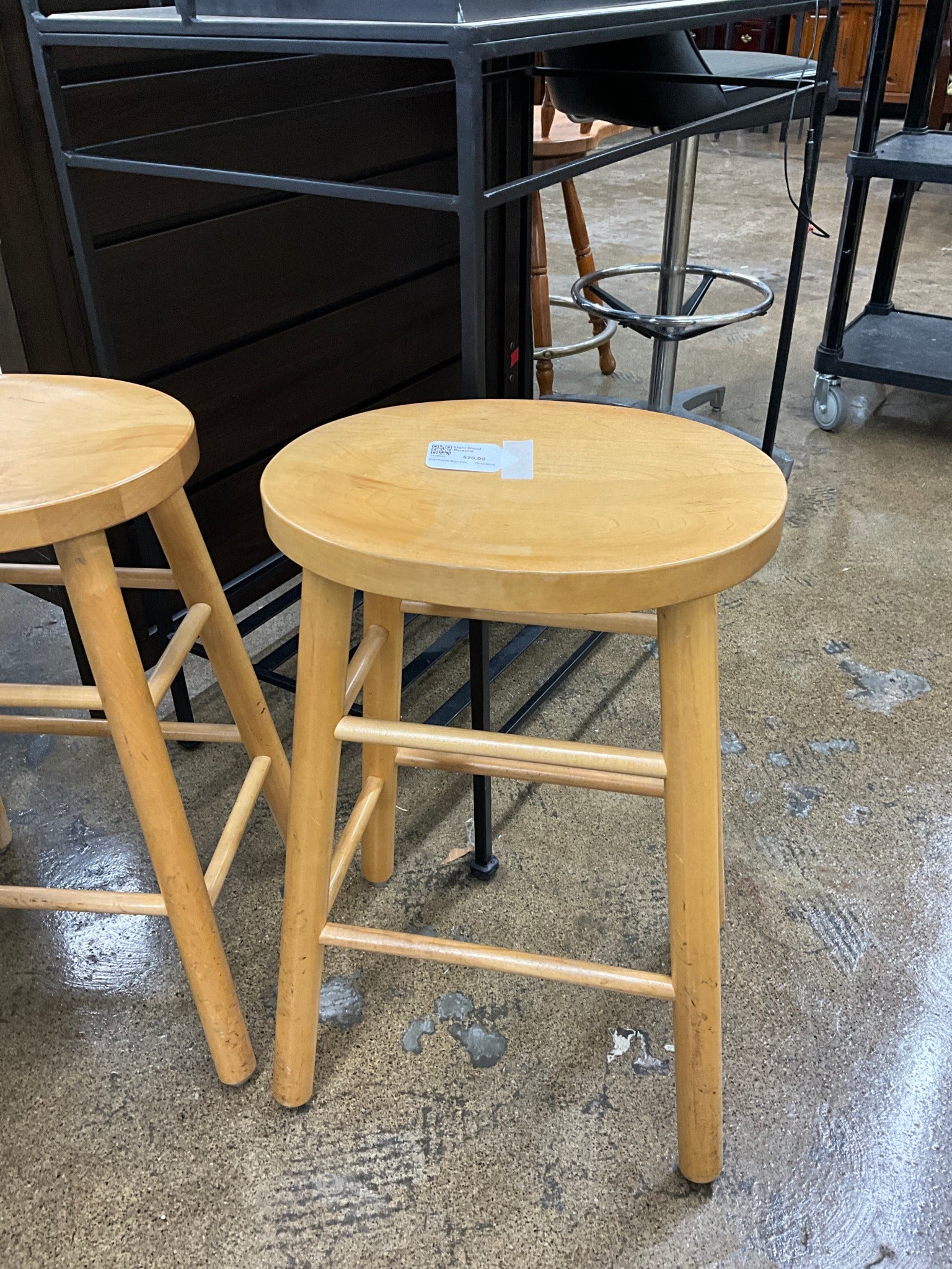 Light Wood Barstool