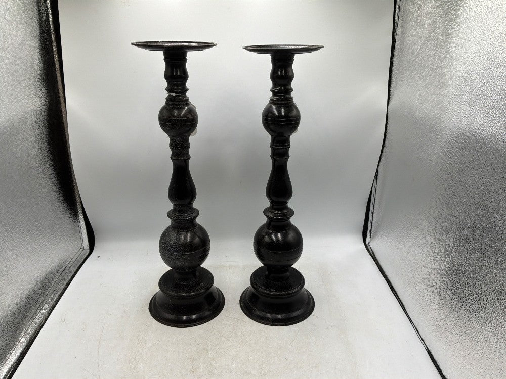 Lg. Black Candle Holders