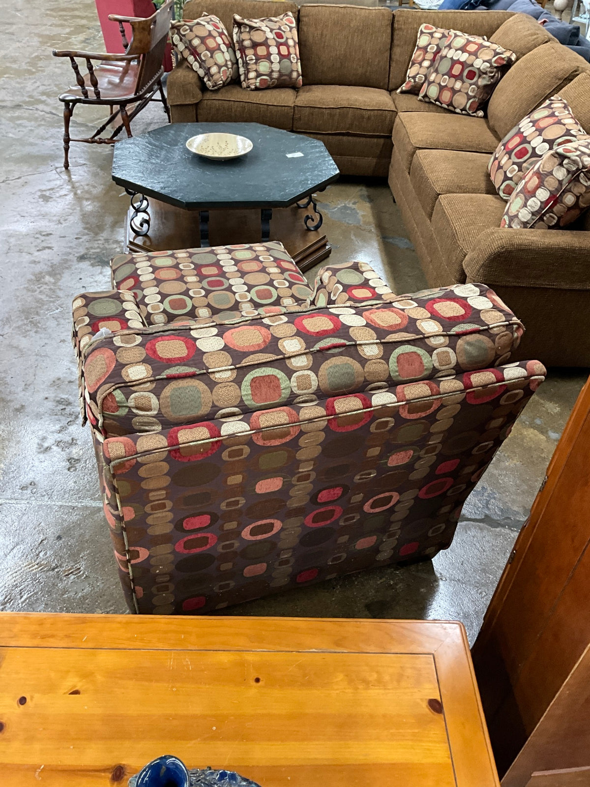 King Hickory Multi Colored Chair w/ Ottoman
