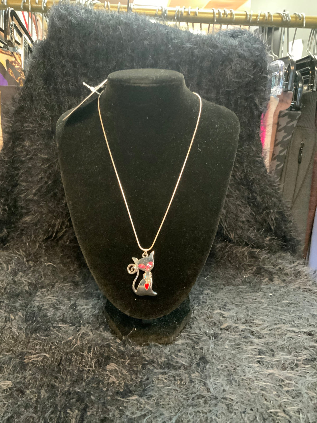 925 Sterling Silver Cat Necklace