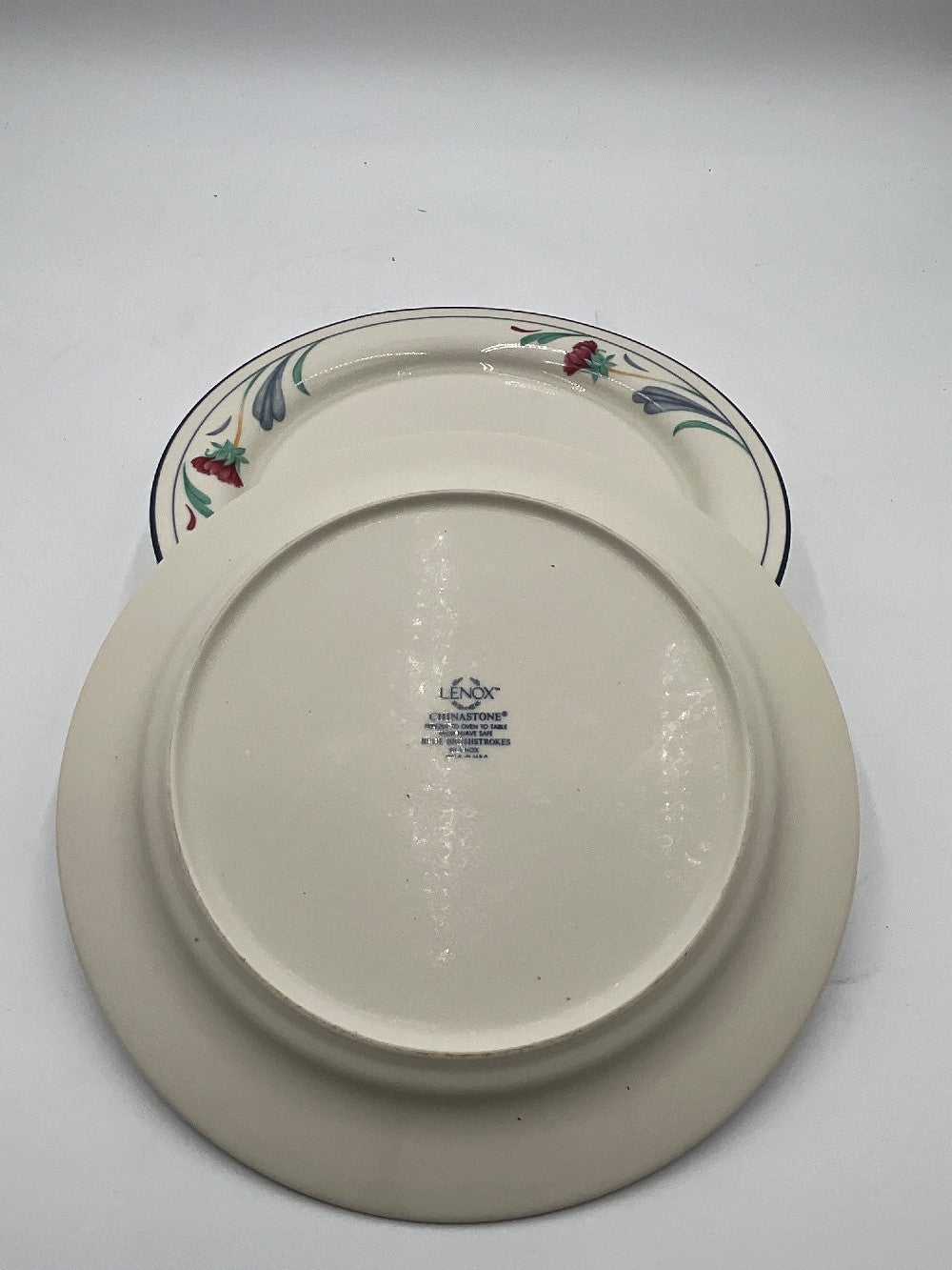 Lenox Chinastone Poppies on Blue 6Pc Dinner Plates
