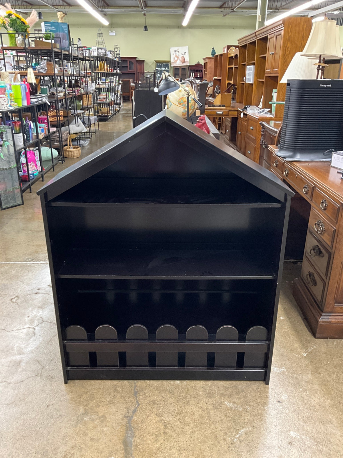 Dark Brown House Bookcase