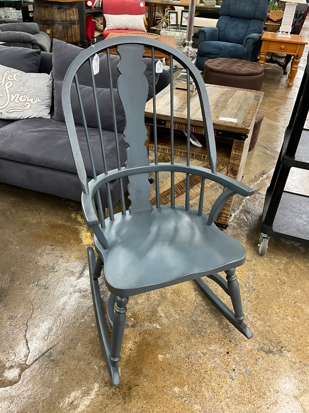 Dark Blue Rocking Chair