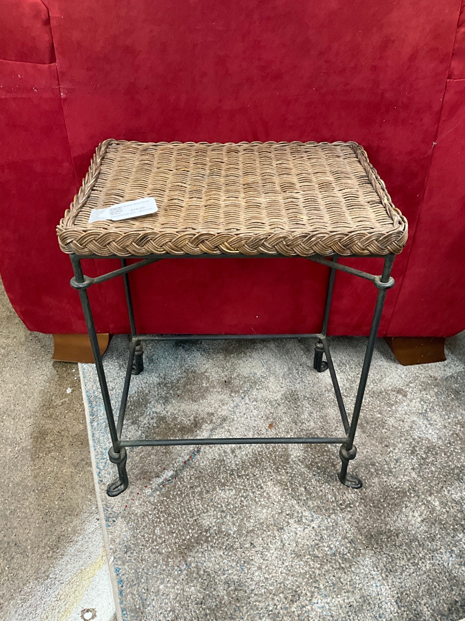 Wicker Side Table