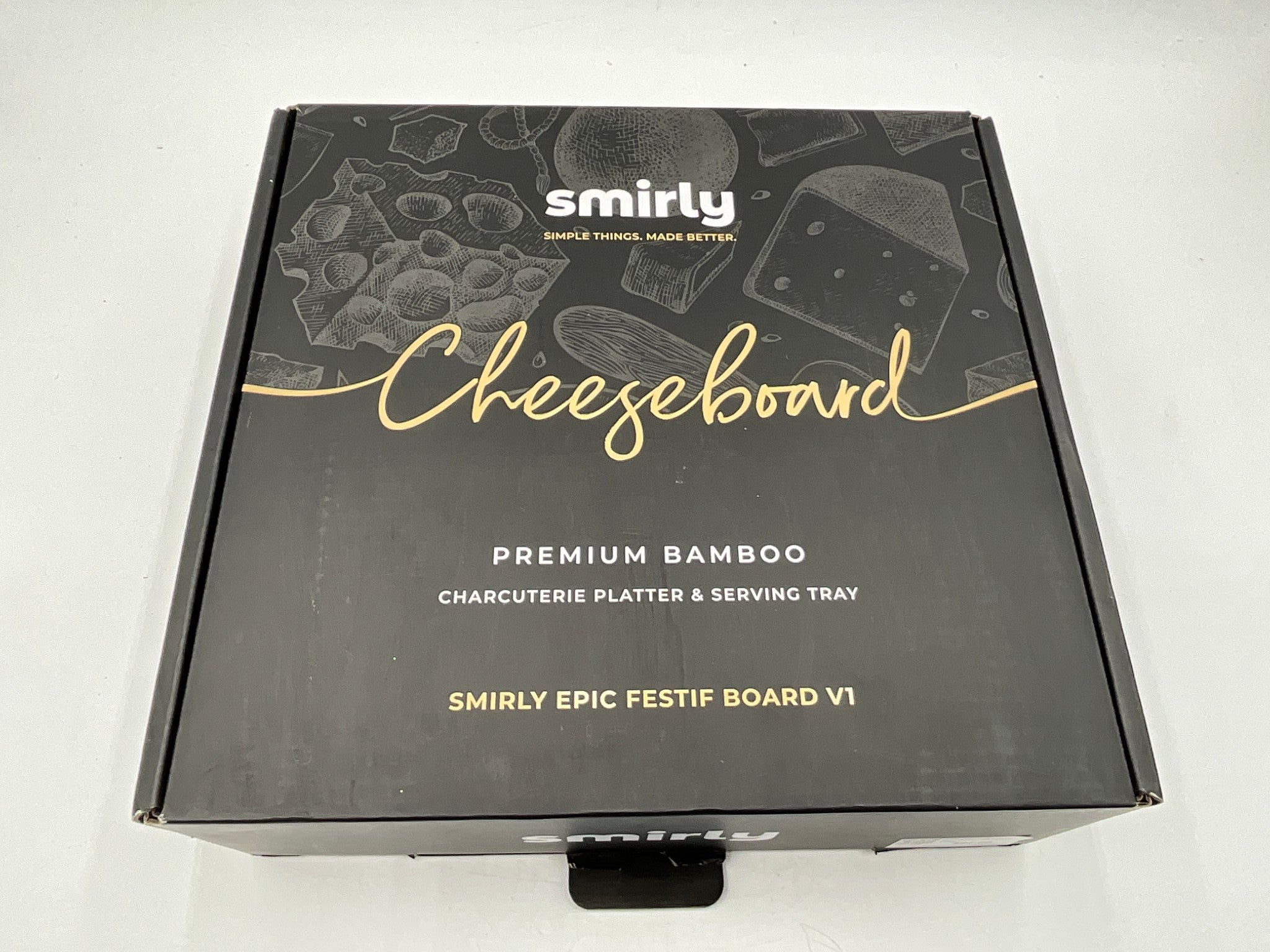 NIB Smirly Bamboo Serving Tray