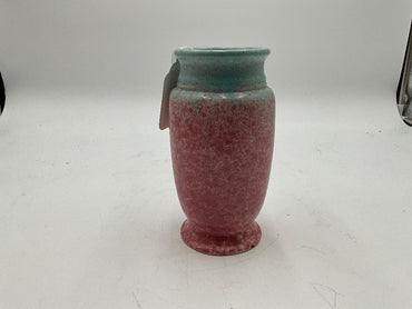 Pink & Blue Roseville Tourmaline Pottery Vase