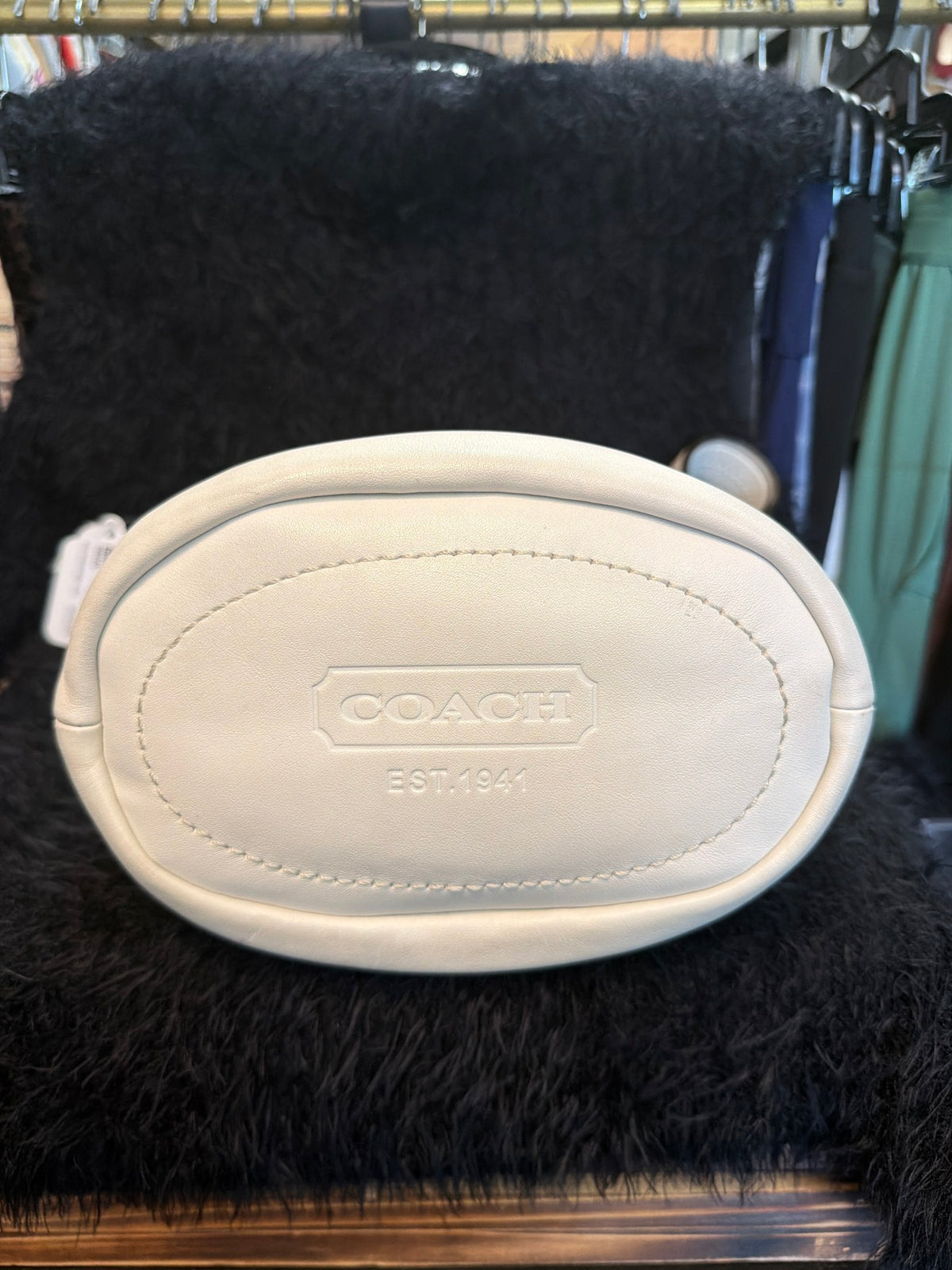 Coach Handbag Tan & White