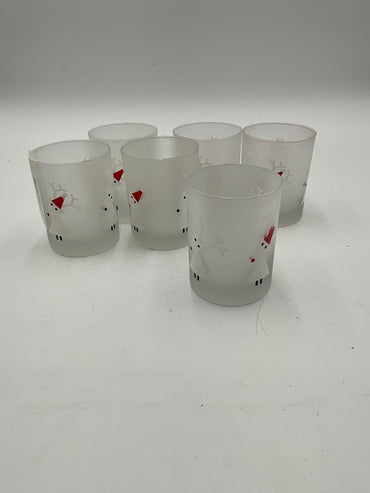 6pc Crate & Barrel Old Fashioned Reindeer Set