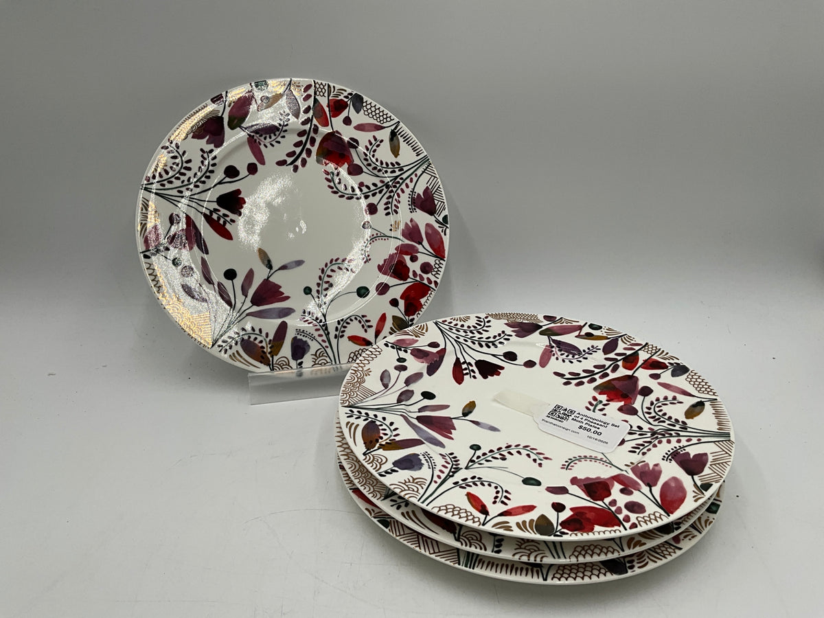 Anthropology Set of 4 Pheasant Moth Plates