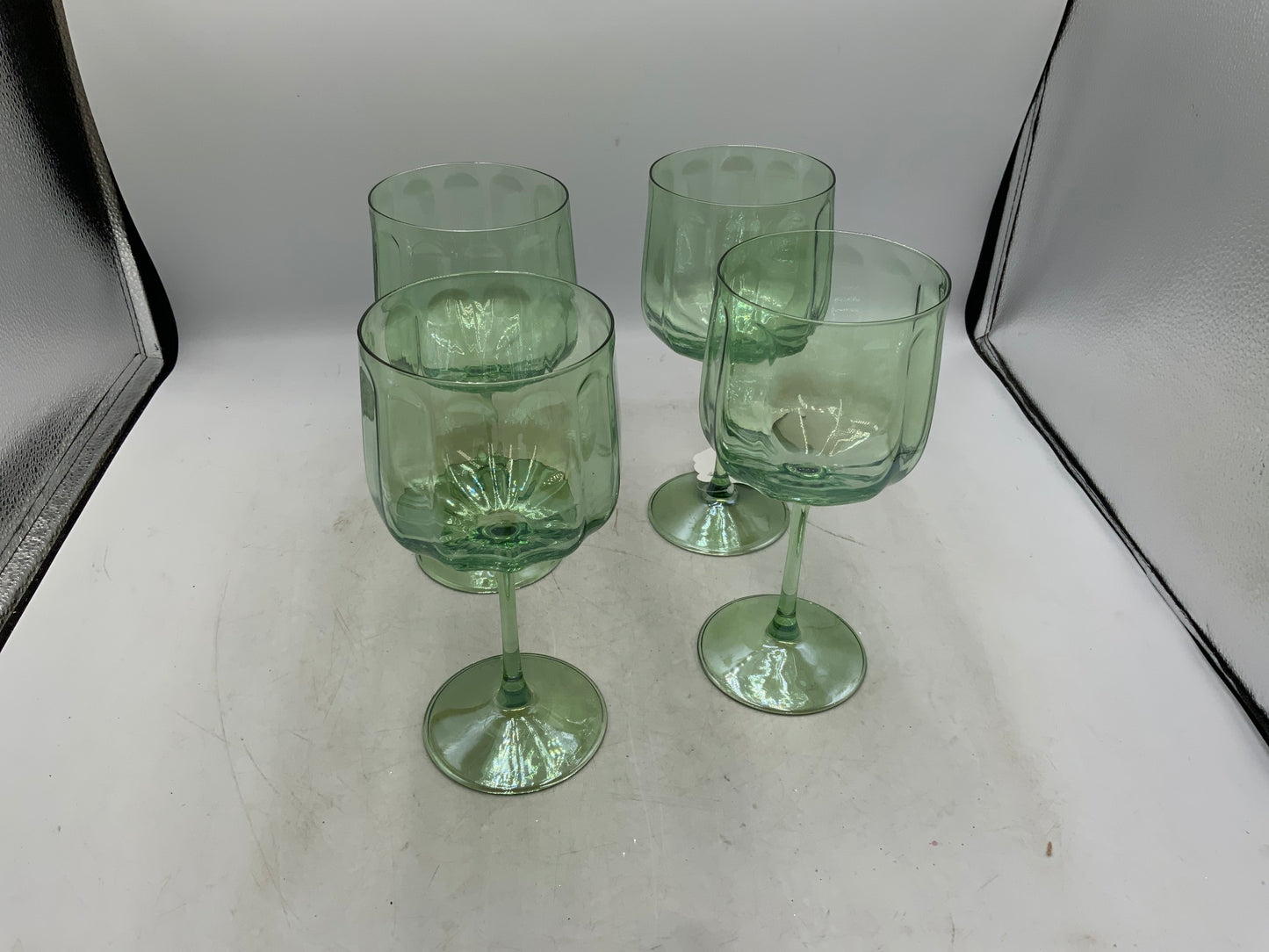Green Wine Glasses Set of 4