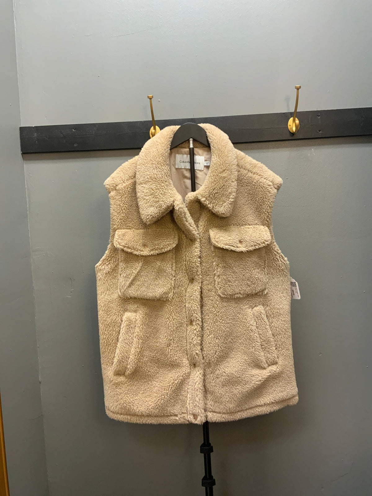 Calvin Klein Vest Sz XL Tan