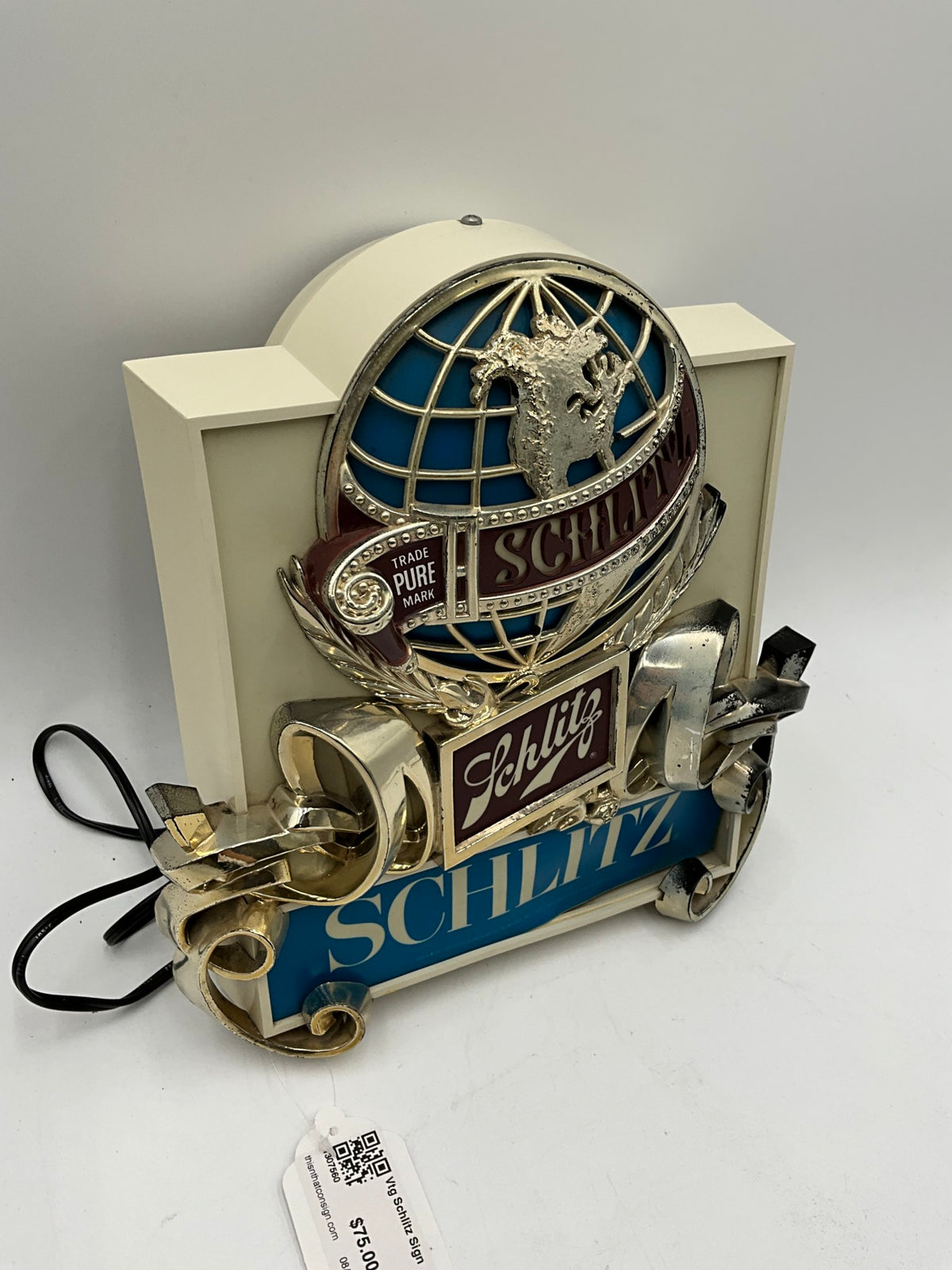Vtg Schlitz Sign