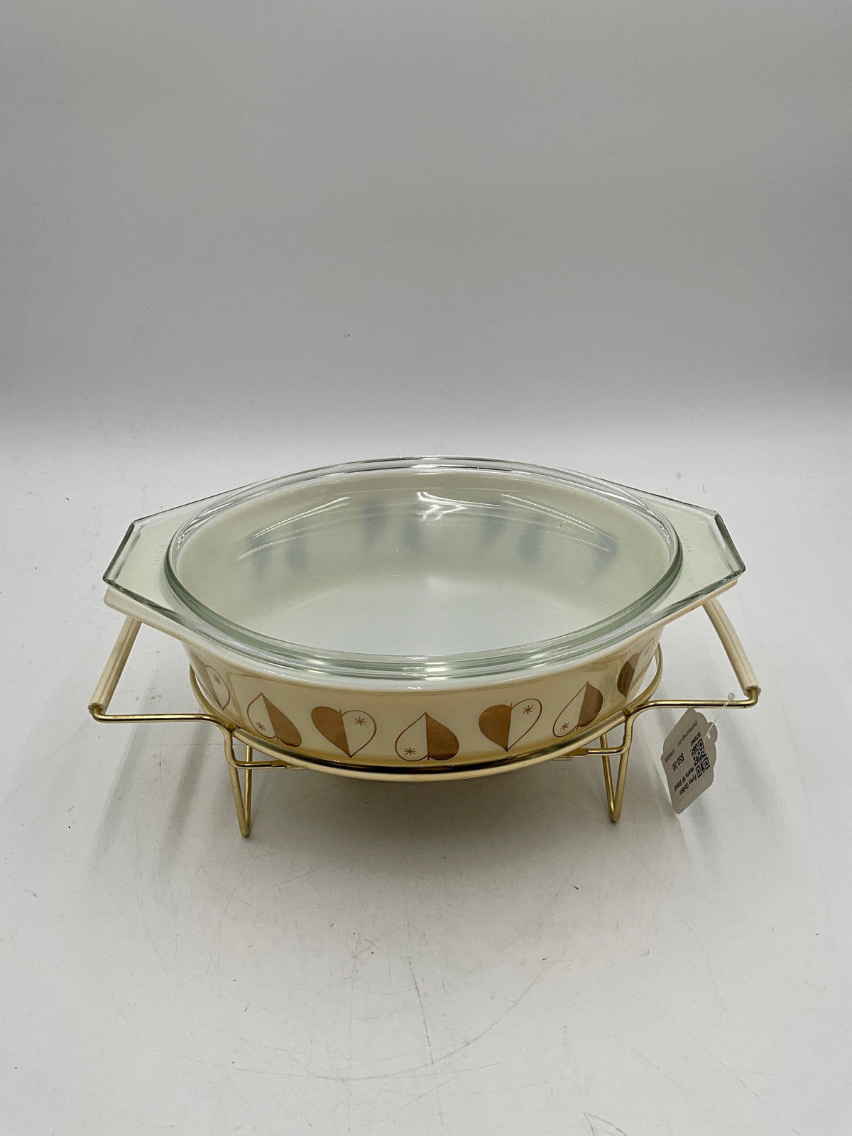 Pyrex Golden Hearts W/ Stand