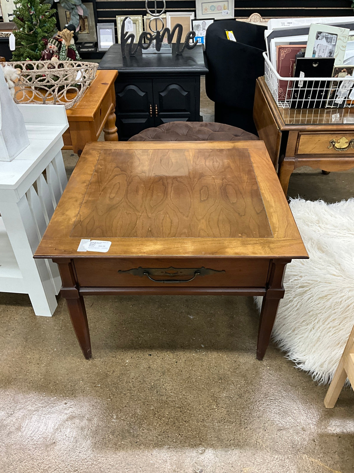 Sq. End Table w/ Drawer