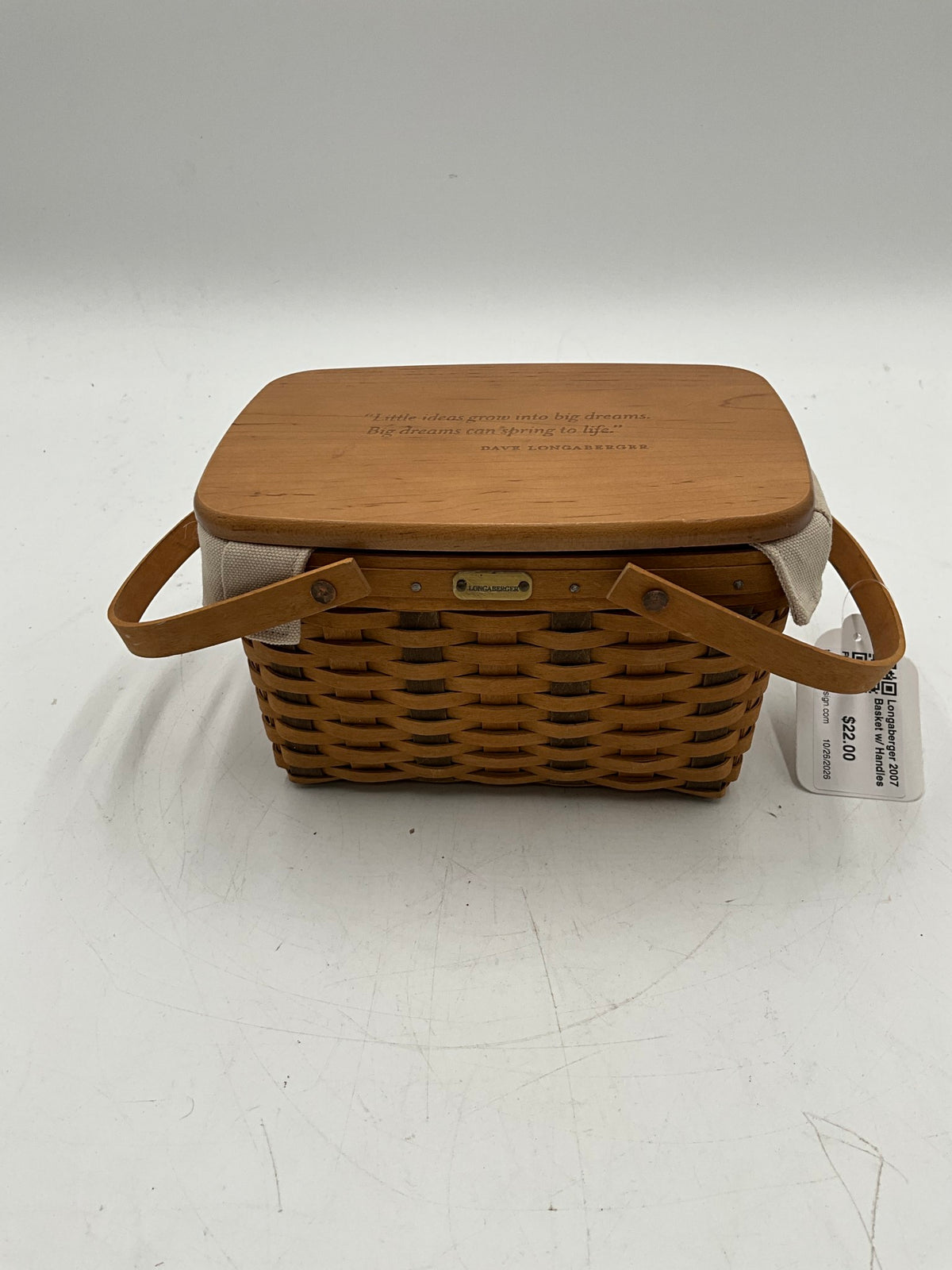 Longaberger 2007 Basket w/ Handles