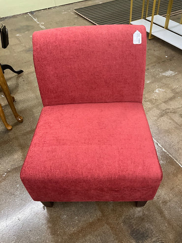 Red Armless Accent Chair