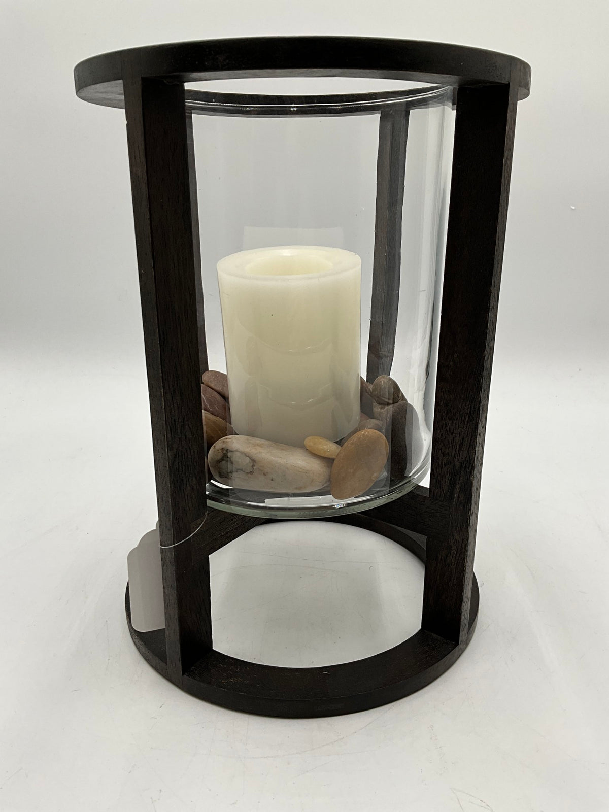 Medium Wood & Glass Lantern