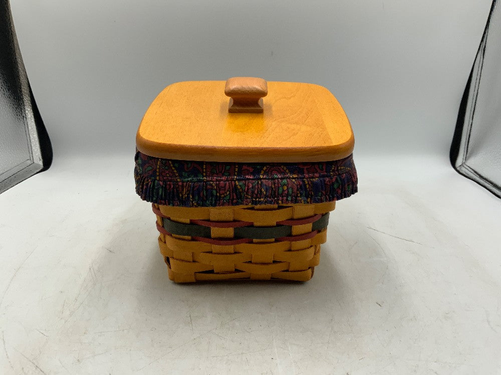 Longaberger 1998 Slanted Basket w/ Lid