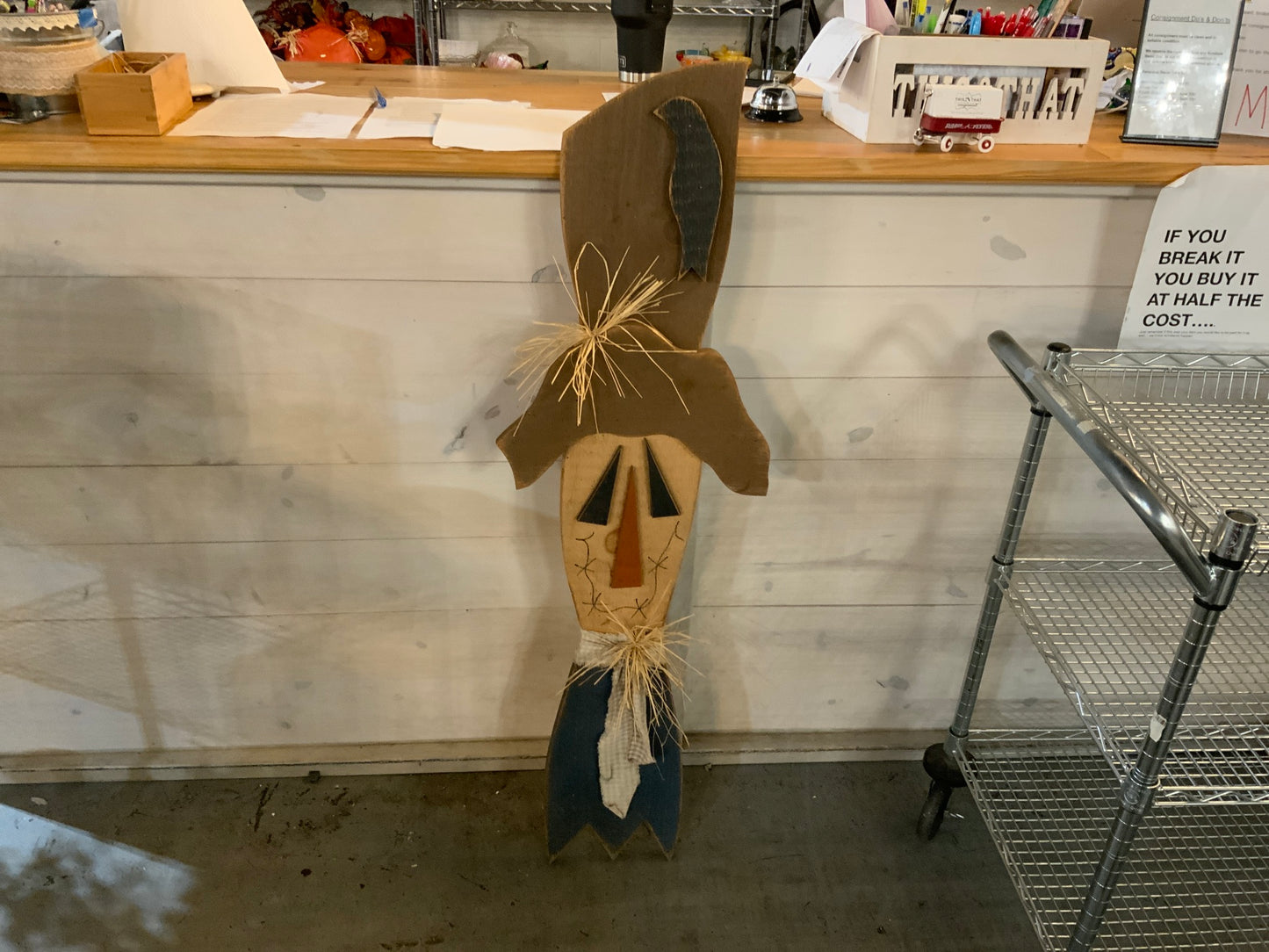 Lg Wood Scarecrow