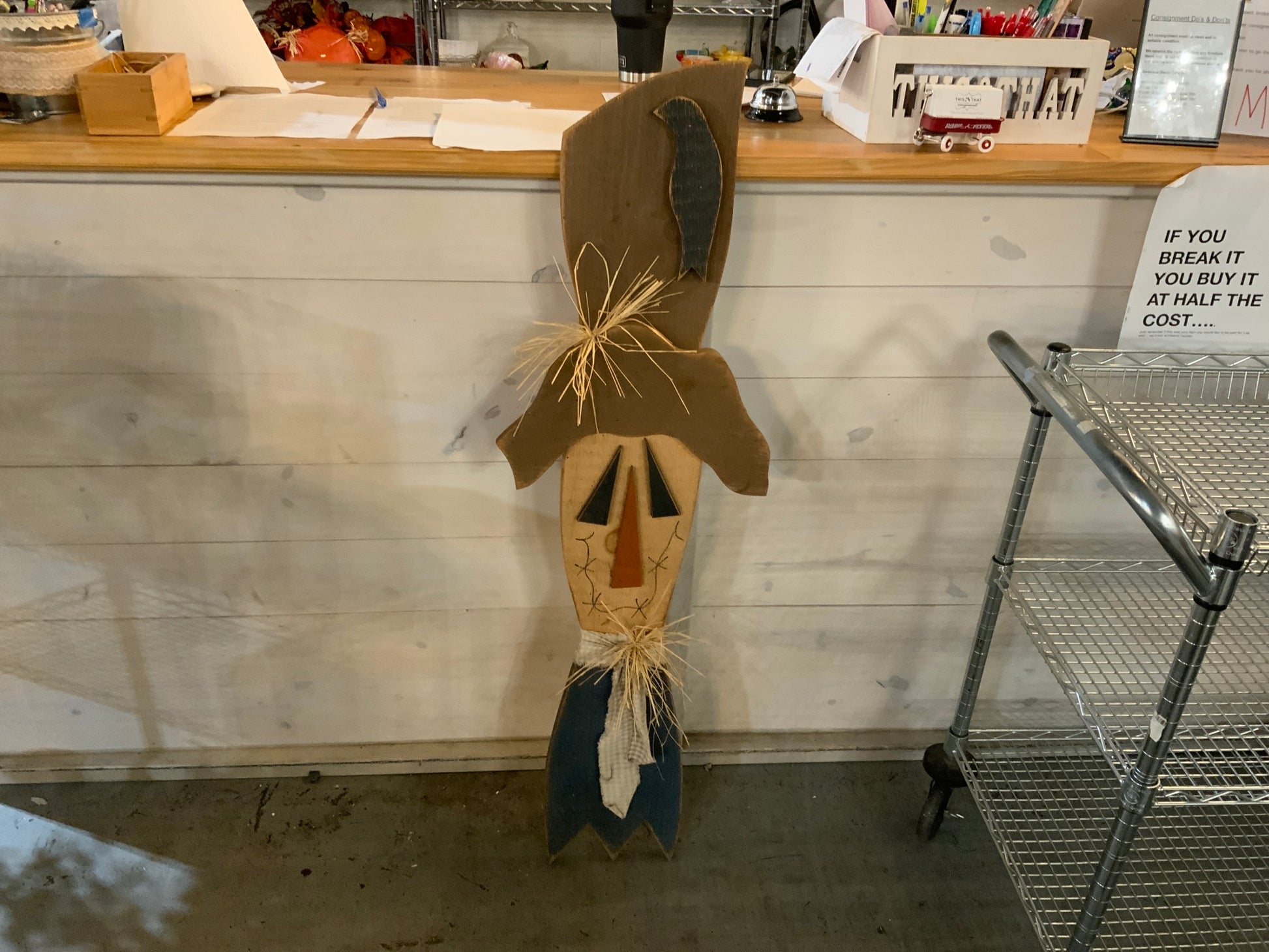 Lg Wood Scarecrow
