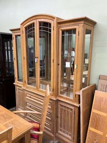 Light wood Mission Style Hutch