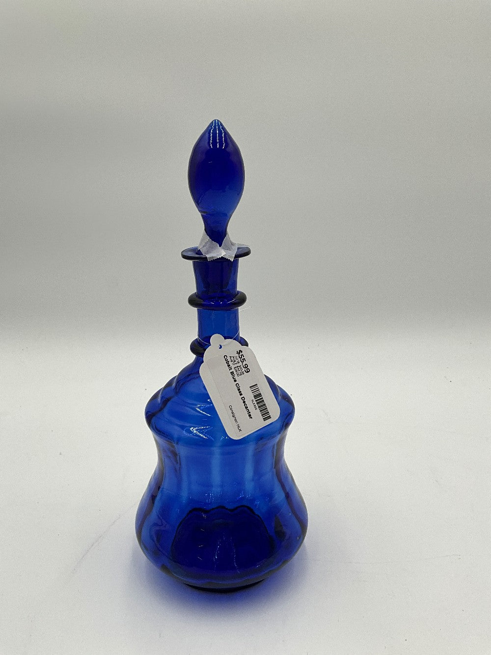 Cobalt Blue Glass Decanter